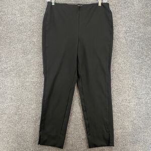 J Jill Pants Womens‎ L Black Ponte Slim Straight Slit Comfy Casual Career Office